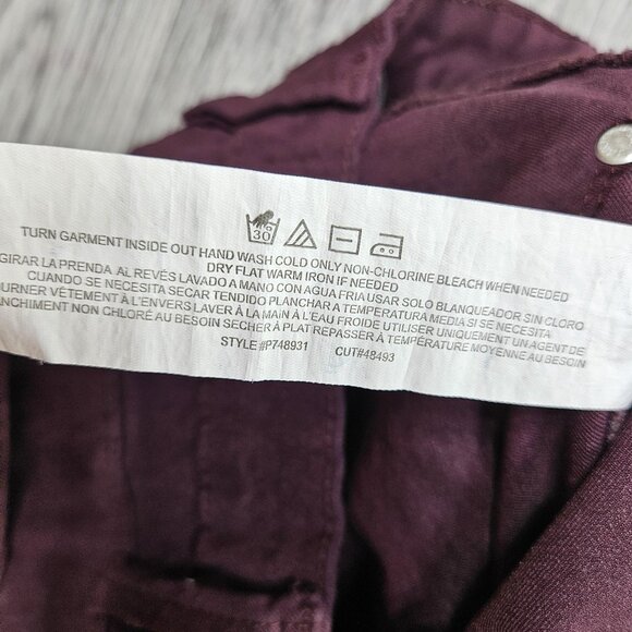 YMI Jeans Womens Medium Burgundy Stretch Skinny Casual Pants - Picture 6 of 12